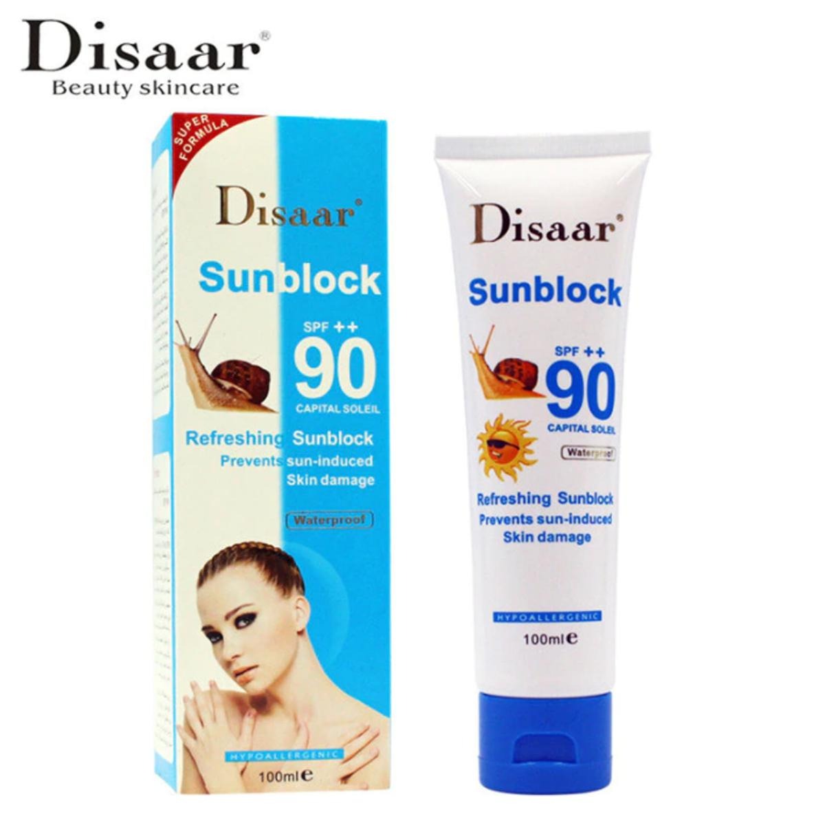 Disaar Facial Snail Sunscreen Cream SPF ++ 90