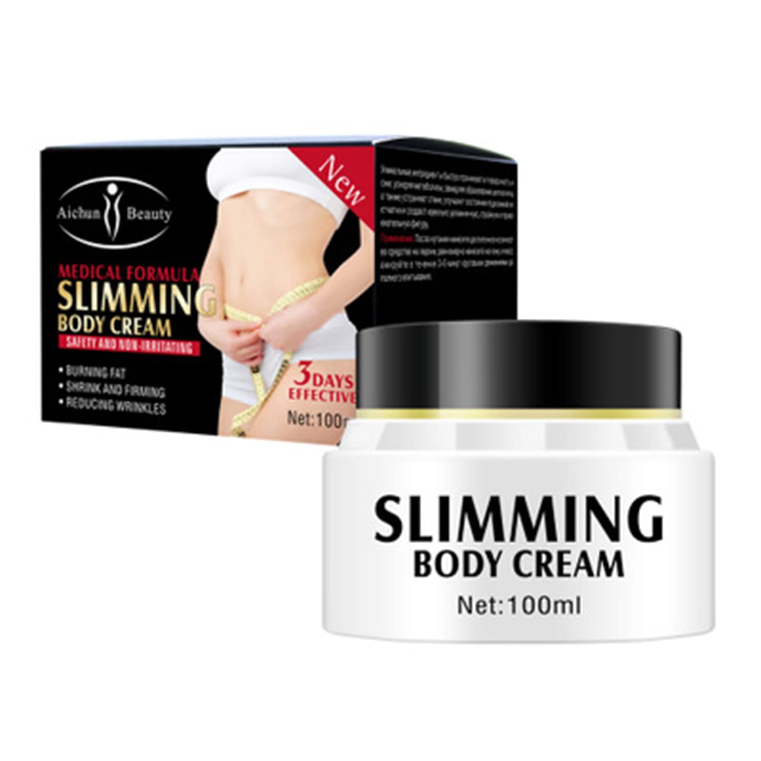 Aichun Beauty Slimming Body Cream Burning Fat Shrinking Firming Reducing Wrinkles Non-irritating | 3 Days Effective 100ml