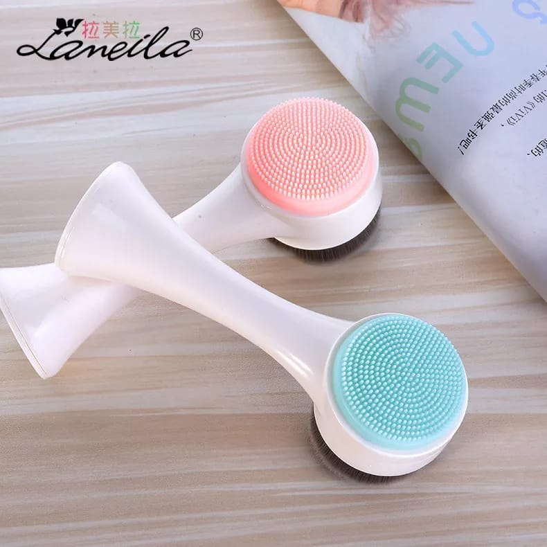 Silicone Handle Face Brush Double Sides Brushes Scrub Messager