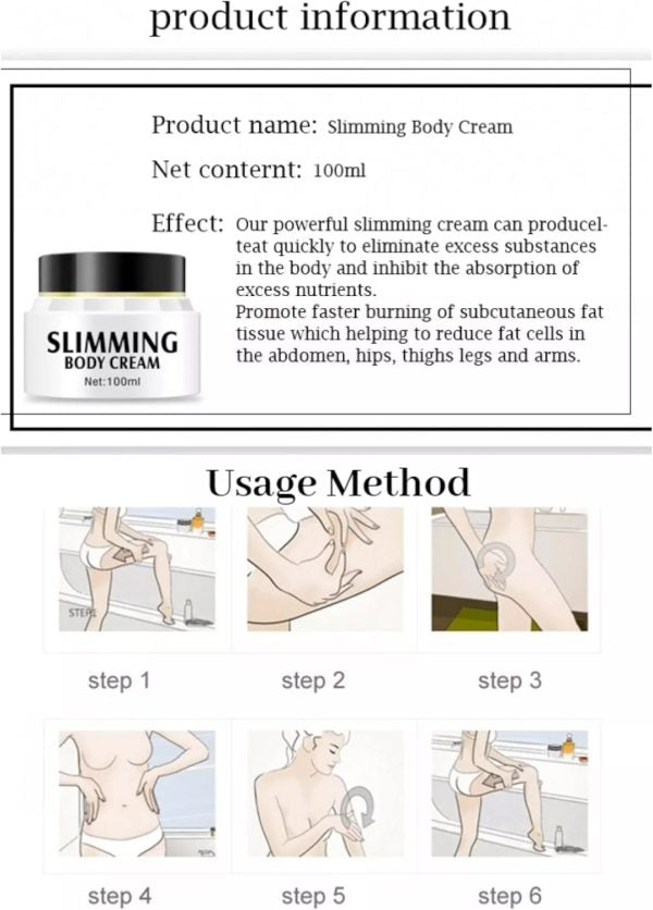 Aichun Beauty Slimming Body Cream Burning Fat Shrinking Firming Reducing Wrinkles Non-irritating | 3 Days Effective 100ml